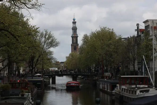Quiet canal street in the Jordaan neighbourhood