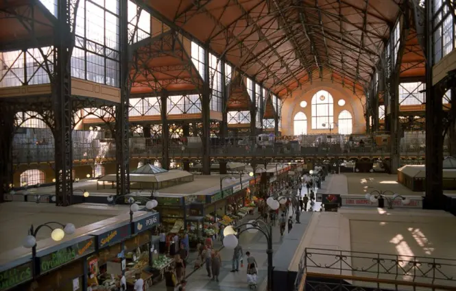Interior stalls at the Great Market Hall