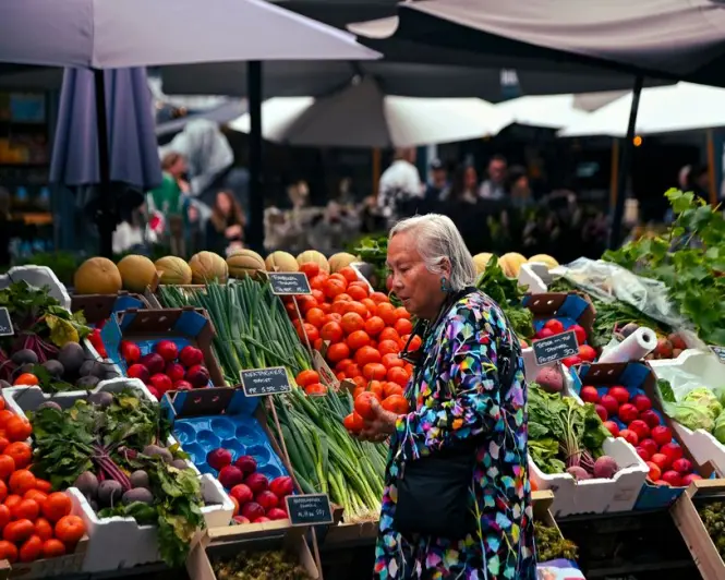 Torvehallerne food market in Copenhagen