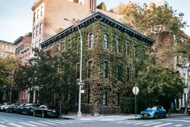 Tree-lined street in Greenwich Village