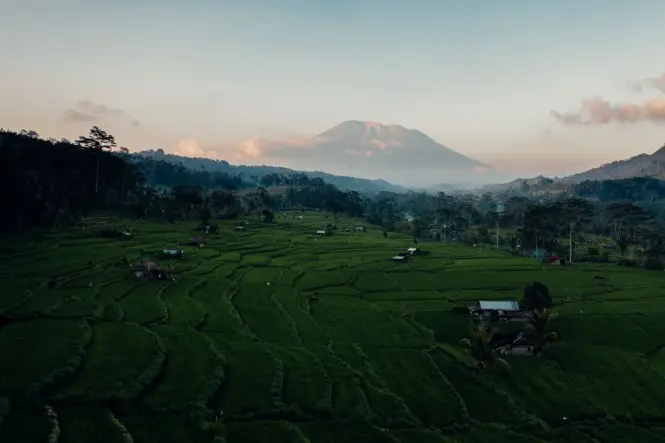 Quiet valley in Sidemen, Bali