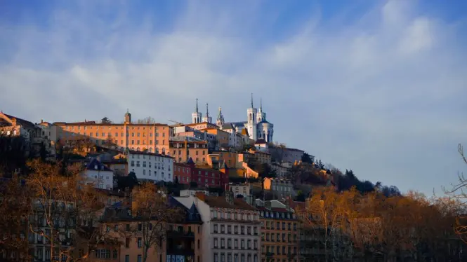 View from Fourvière hill over Lyon