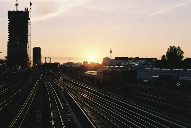 Alexanderplatz at golden hour