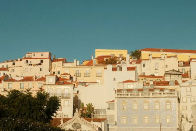 Alfama district at golden hour