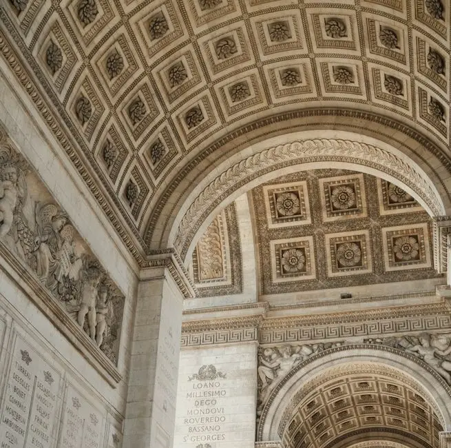 Historic architecture at Arc de Triomphe