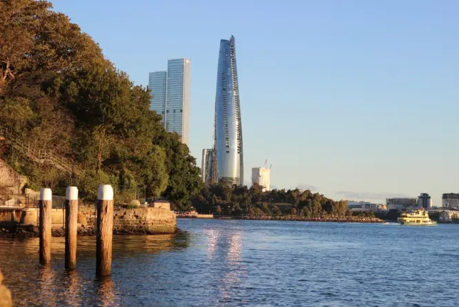 Waterfront dining at Barangaroo House near the reserve
