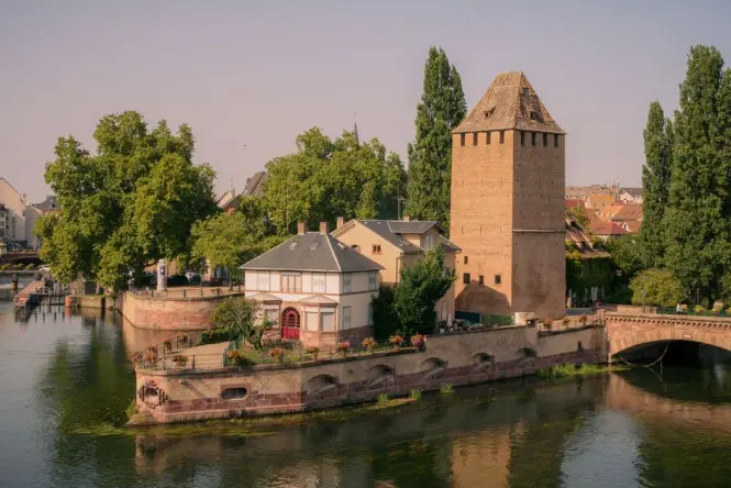 Stone structure of Barrage Vauban in Strasbourg