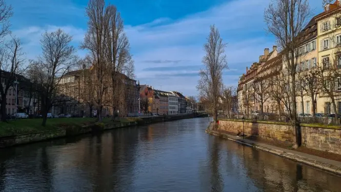 Canals near the old town of Strasbourg