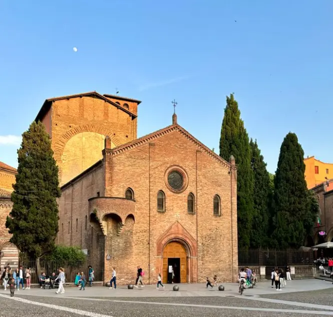 The brass Cassini meridian line inlaid on the floor of San Petronio