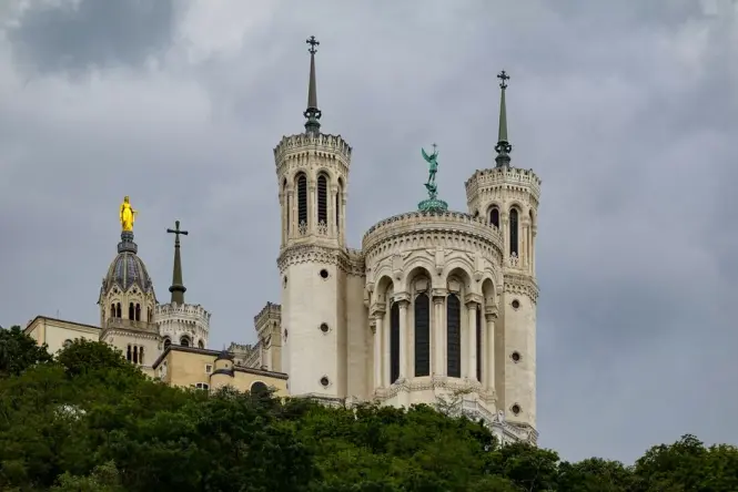 Funicular route to Fourviere Basilica