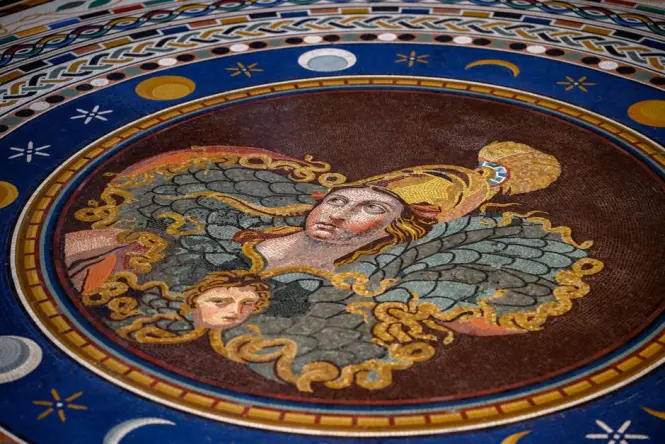 Ancient mosaic floor in Caracalla baths