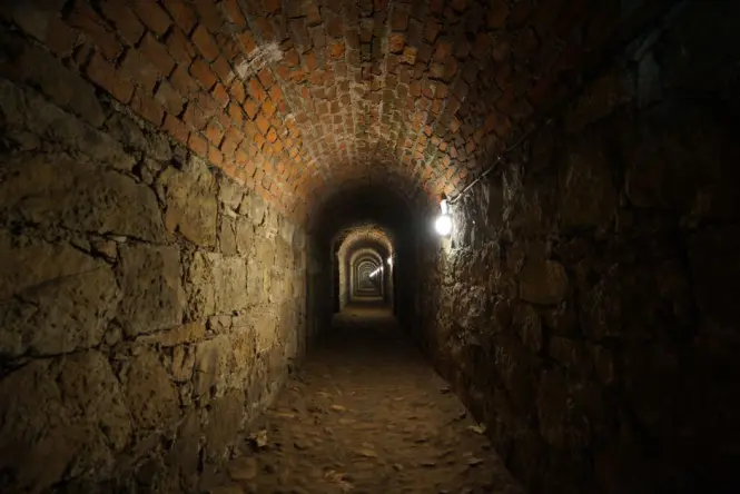 Underground passage beneath the baths