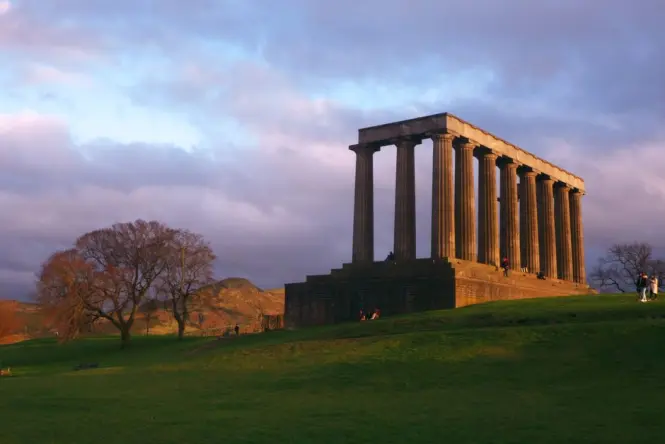 Calton Hill at golden hour