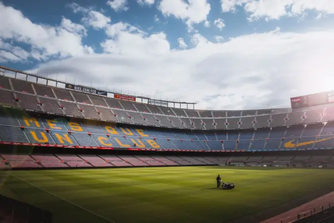 Camp Nou at golden hour