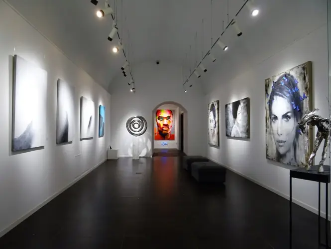 Contemporary art installation inside CAPC