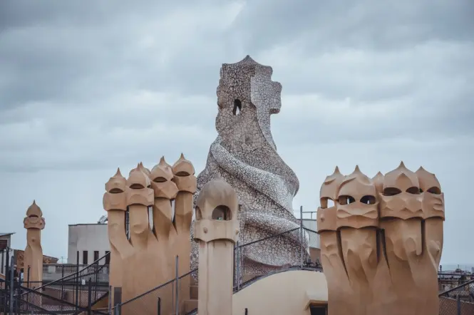 Casa Mila (La Pedrera) at golden hour