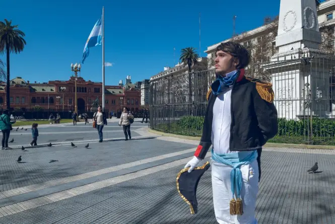 Security gates and main entrance of Casa Rosada in Buenos Aires
