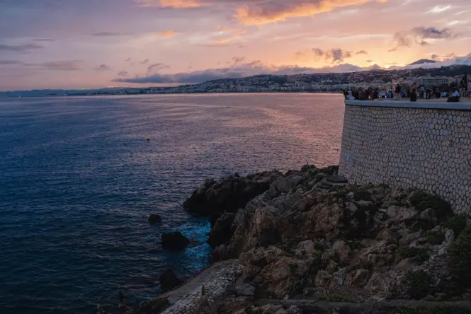 Sunset viewpoint above Nice