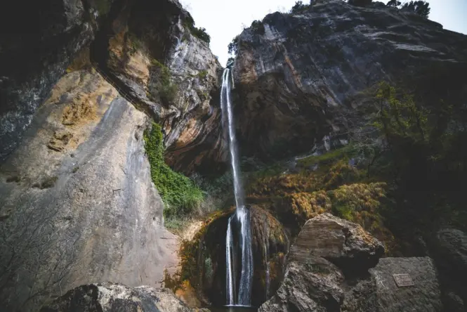 Park waterfall on Colline du Château Nice