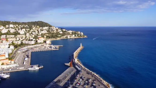Port Lympia seen from Castle Hill in Nice