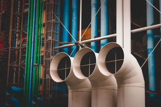 Centre Pompidou inside-out facade