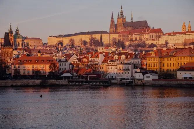 Charles Bridge at golden hour