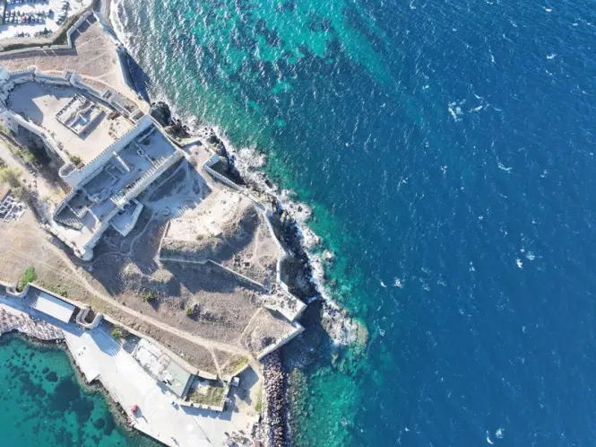 View of the Marseille coastline from the ramparts of Château d'If