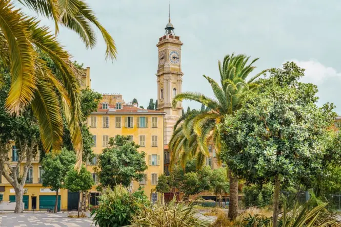 Shaded monastery gardens in Nice