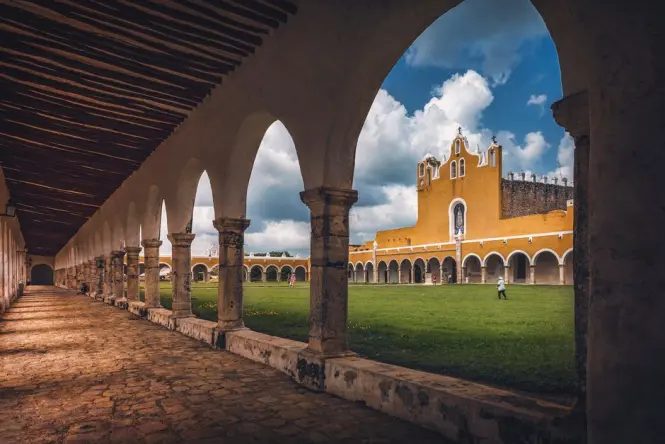 Cloister garden at a Franciscan monastery