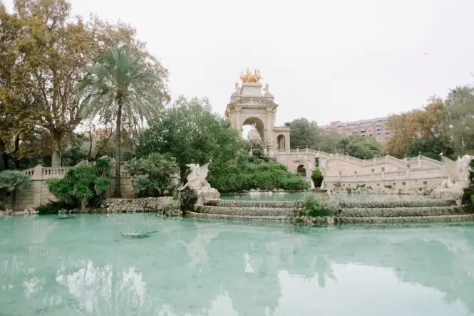 Rowboats on the Ciutadella Park lake