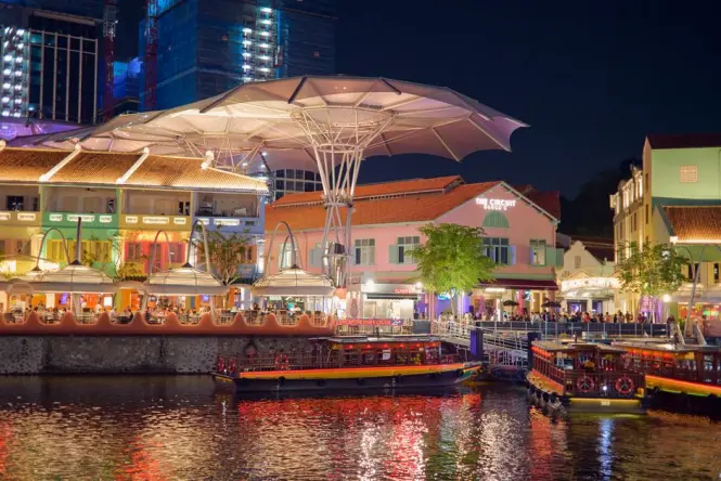 Clarke Quay at golden hour