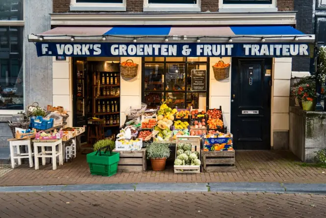 Market stalls along Albert Cuypstraat