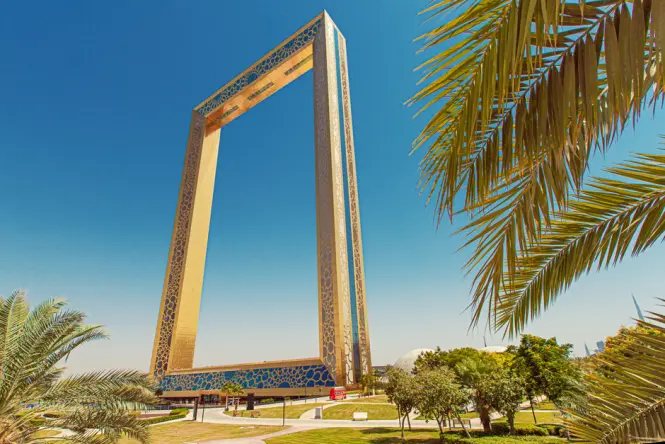 Ticket entrance area at Dubai Frame near Zabeel Park Gate 4