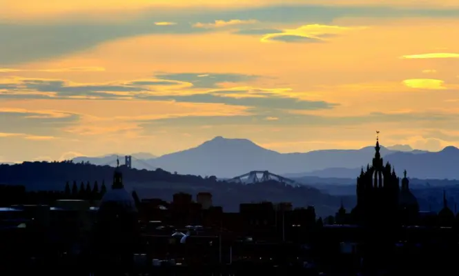 Edinburgh Castle at golden hour
