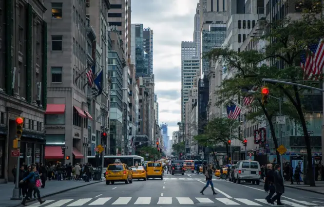 Fifth Avenue at golden hour