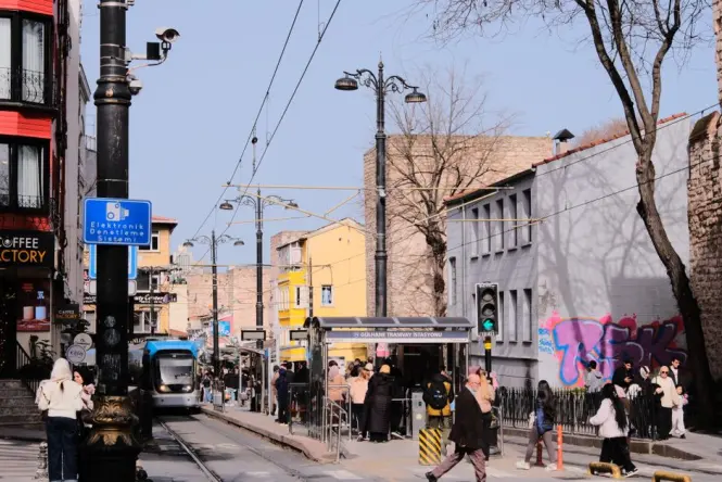 T1 tram stop near Karakoy and Galataport entrance