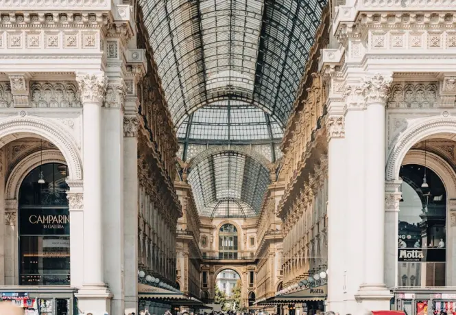 The historic mahogany bar of Camparino in Galleria in Milan