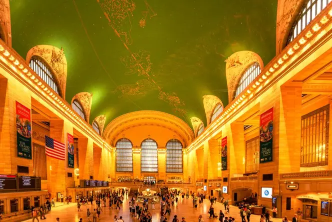 Zodiac ceiling mural above the Main Concourse at Grand Central