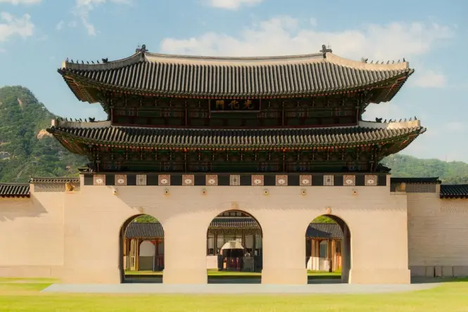 Gyeongbokgung Palace at golden hour