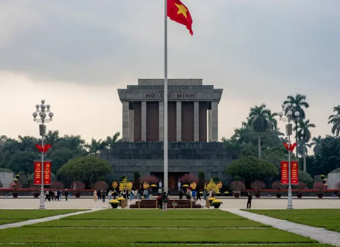 Historic architecture at Ho Chi Minh Mausoleum