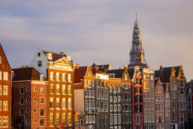 Jordaan district at golden hour