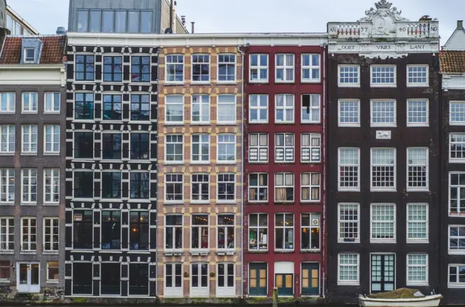 Historic architecture at Jordaan district