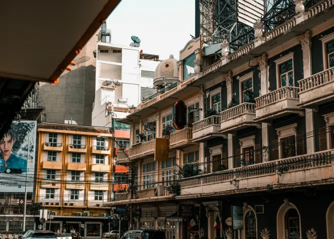 Historic architecture at Khao San Road