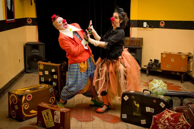 Inside the Coney Island funhouse attraction at Luna Park Sydney