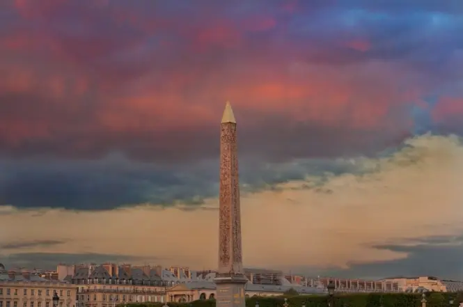 Luxor Obelisk at golden hour