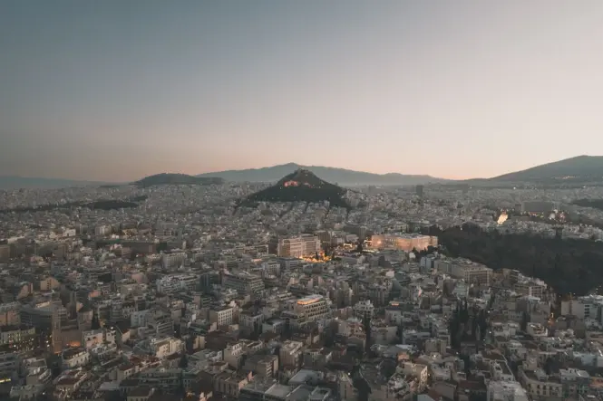 Lycabettus Hill at golden hour