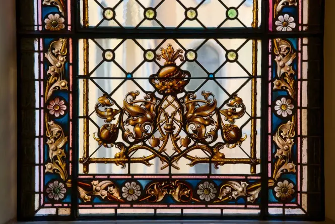 Stained glass in a French art museum