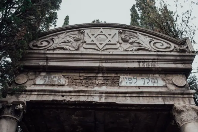 Rows of whitewashed tombs at the Miaara Jewish cemetery near Mellah
