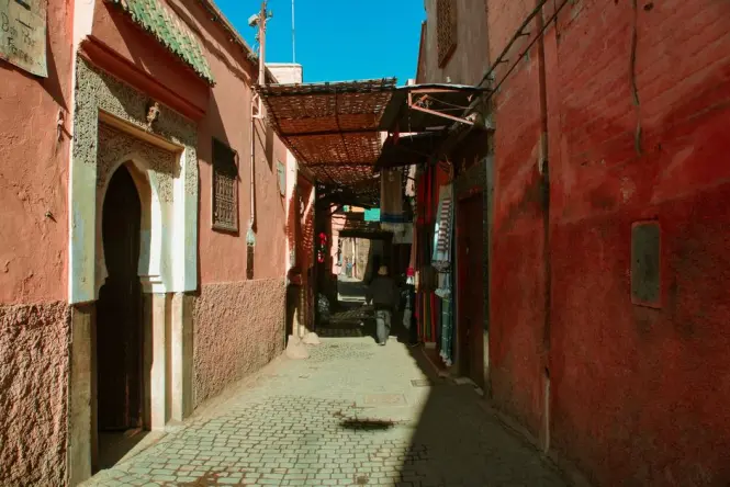 Petit taxi on a Marrakech street used for trips to Menara Gardens