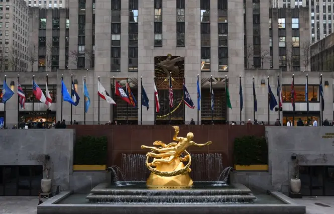 Lincoln Center Plaza near the subway entrance